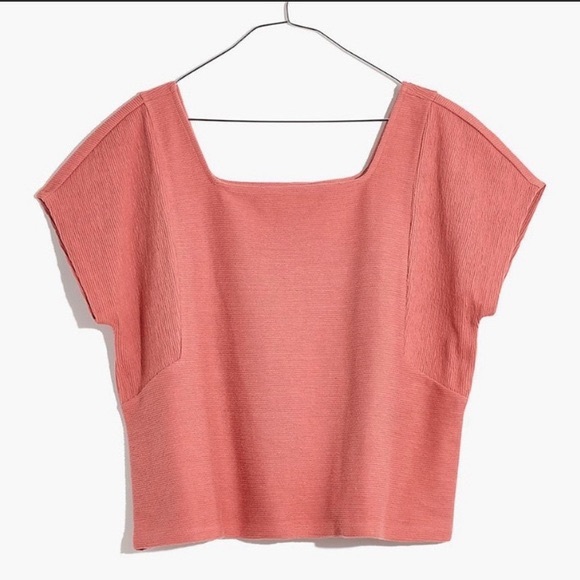 Madewell Ottoman Jaquard Square Neck Top - Picture 2 of 13